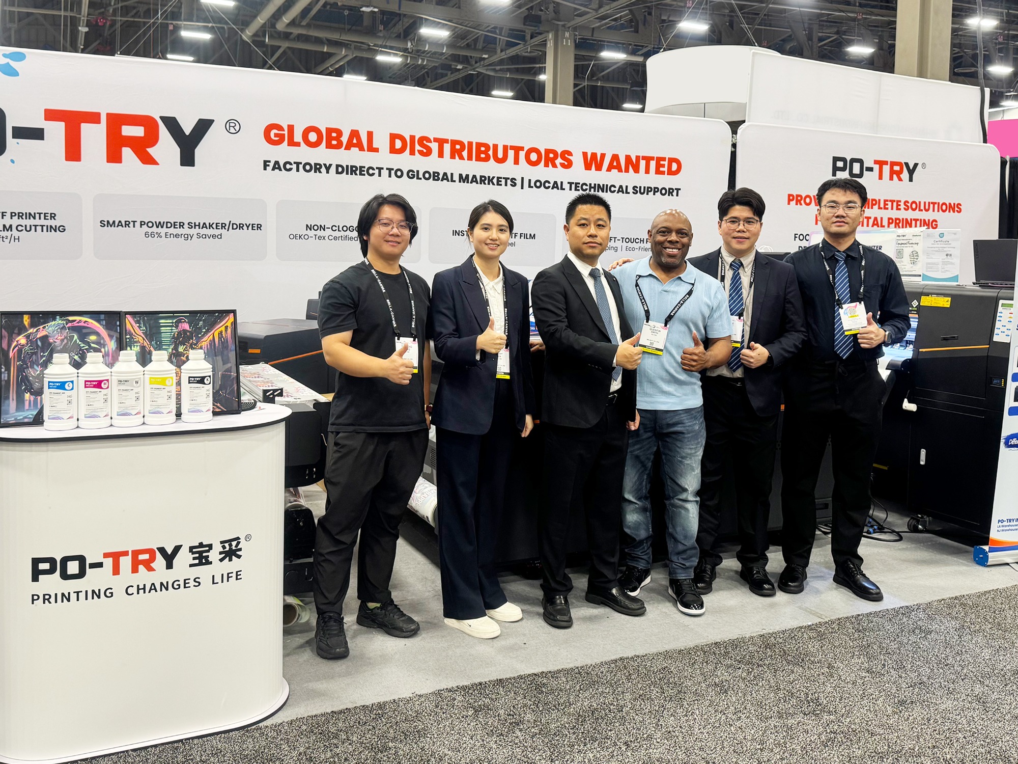 PO-TRY Brings Wider, Faster DTF Printer to Printing United USA