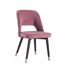 2021 New Design Velvet Dining Chair Pink Modern Dining Chair Simple And Comfortable Dining Chair