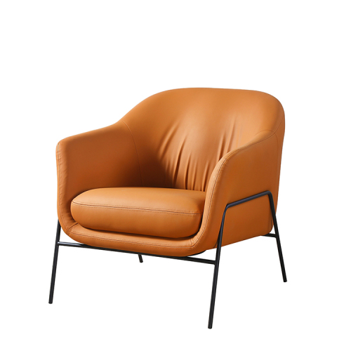 Hot Selling Modern Living Room Sofa Chair High-Grade Leather Single Sofa Leisure Office Conversation Sofa