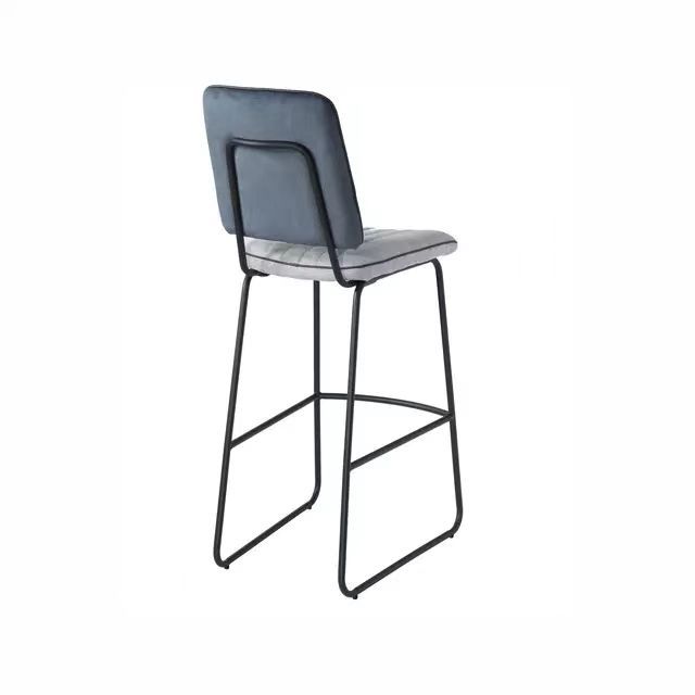 High quality fashion young people metal bases velvet bar stool legs footrest covers chair