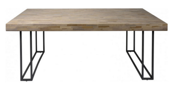 Simple white dining tables with solid mango wood and metal crafts legs dining room sets living room furniture for home decor