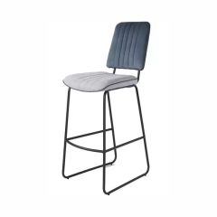 High quality fashion young people metal bases velvet bar stool legs footrest covers chair