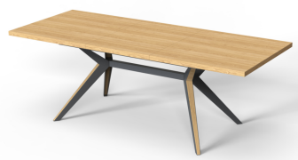 Dining table set nordic wooden table metal leg