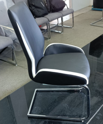 Dining chair with black legs white farmhouse black and chrome antique white cream faux leather