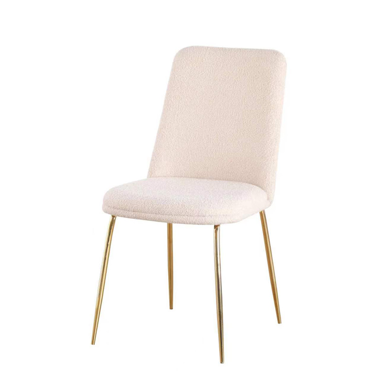 Dining chair lamb wool fabric chairs for hotel little Relax Teddy Fabric Fancy Living Room Chairs