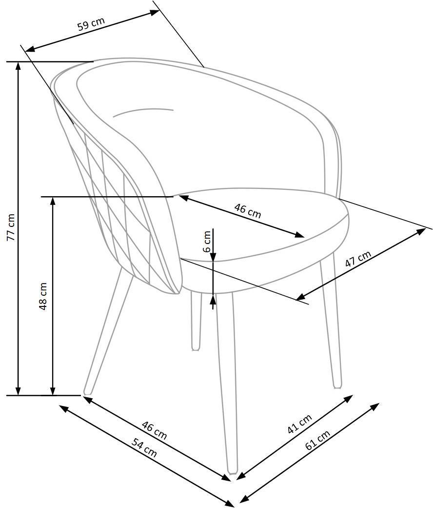 Velvet armchair