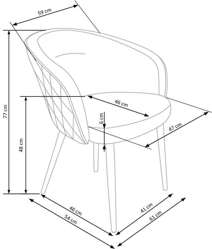 Velvet armchair