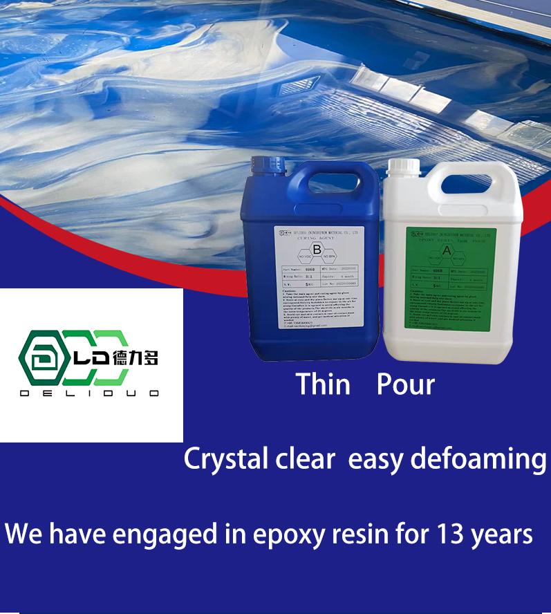 thin pour epoxy resin for top coating and DIY