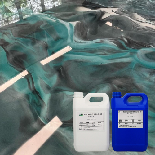 High hardness epoxy metallic floor top coating