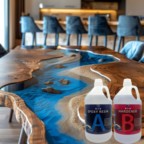 DLD Clear Epoxy Resin Art Kit for Coating on Table Tops Casting for DIY Crafts Jewelry Woodworking and Other Projects