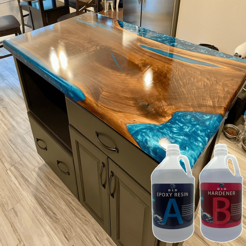 DLD High Gloss High Hardness Table Top Epoxy Resin Coating Wood Art Work Epoxy Countertops DIY Table Top Epoxy Resin