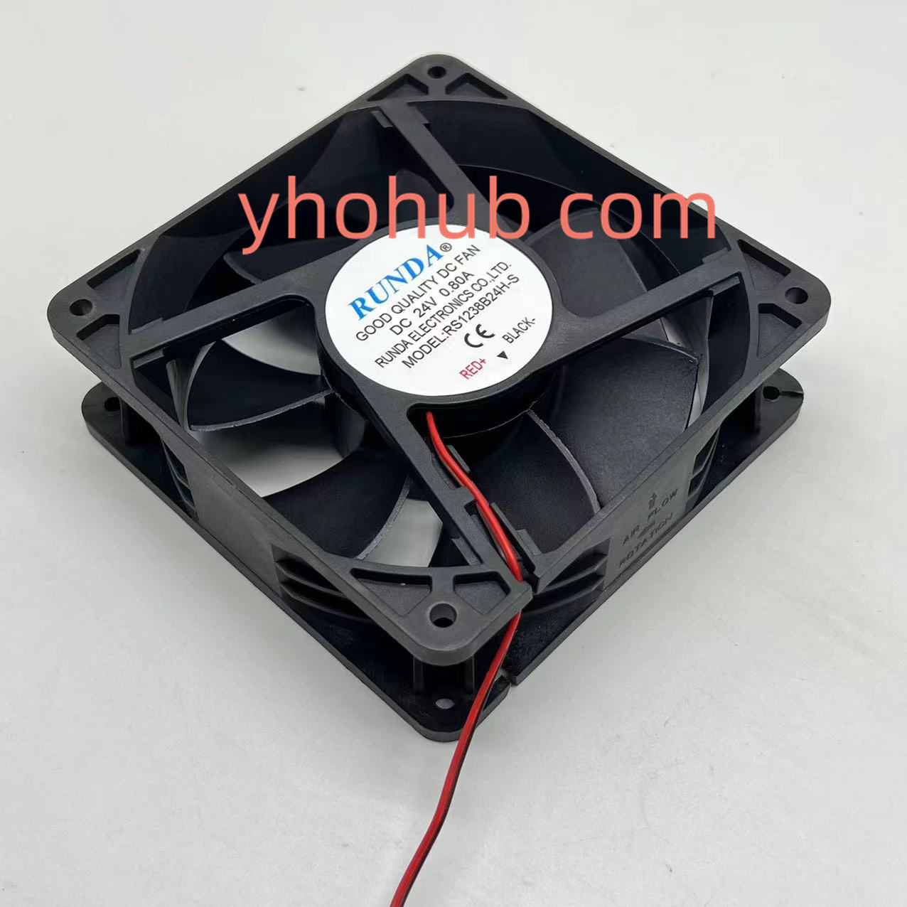 RUNDA RS1238B24H-S DC 24V 0.80A 120x120x38mm 2-Wire Server Cooling Fan ...