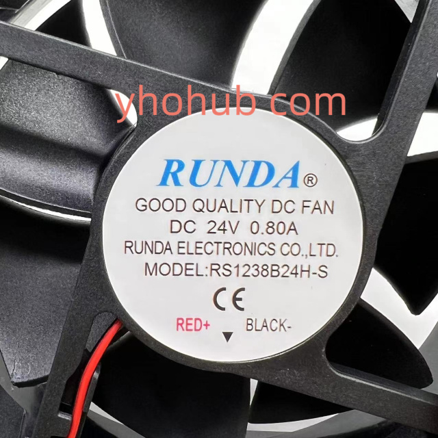 RUNDA RS1238B24H-S DC 24V 0.80A 120x120x38mm 2-Wire Server Cooling Fan ...