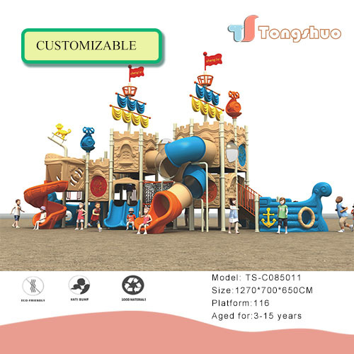 Outdoor Plastic Slide Playground Equipment