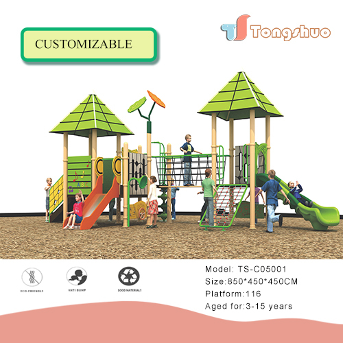 Outdoor Plastic Slide Playground Equipment
