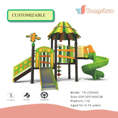 Outdoor Plastic Slide Playground Equipment