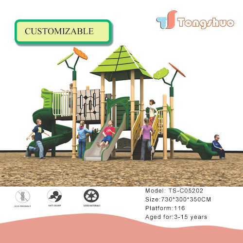 Outdoor Plastic Slide Playground Equipment
