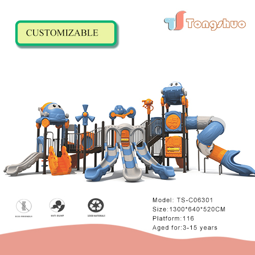 Outdoor Plastic Slide Playground Equipment