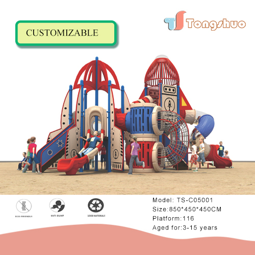 Outdoor Plastic Slide Playground Equipment