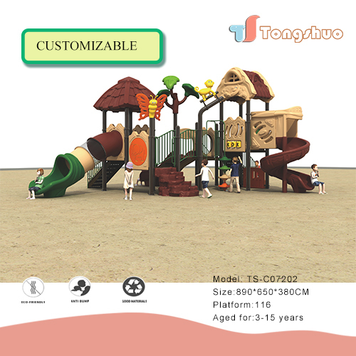 Outdoor Plastic Slide Playground Equipment
