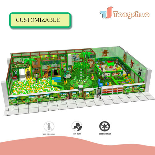 Custom Theme Park Amusement Center kids soft play zone area jungle big indoor playground equipment