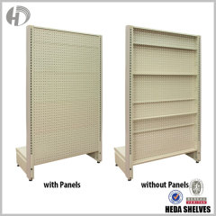 Single Sided Pegboard Metal Gondola Supermarket Shelving