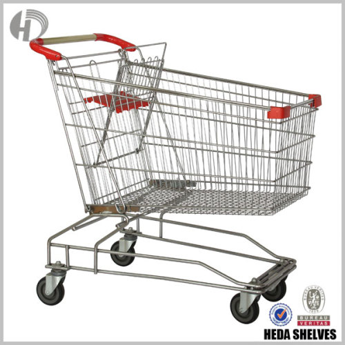 Metal Wire Supermarket Grocery Cart - Type A