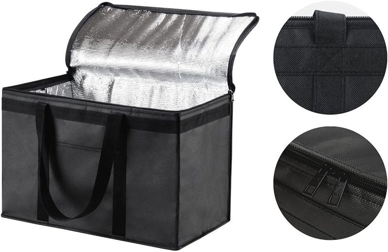 Foldable Cooler Grocery Bag with Pocket