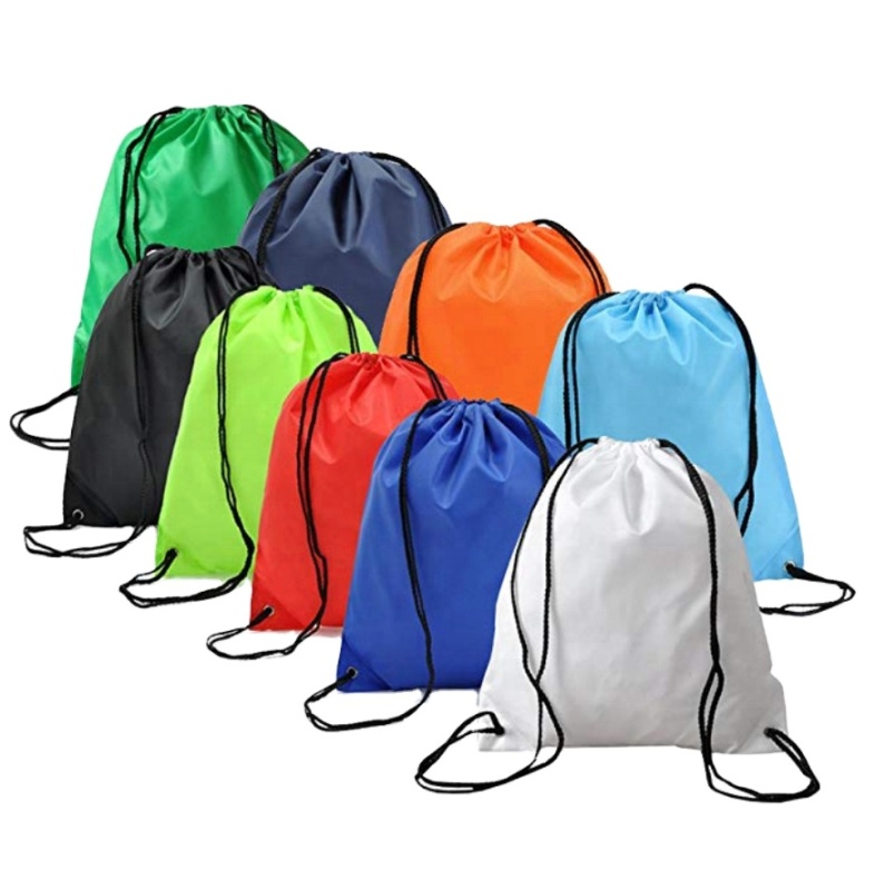 Nylon Drawstring Shopping Bag Blank or LOGO printed