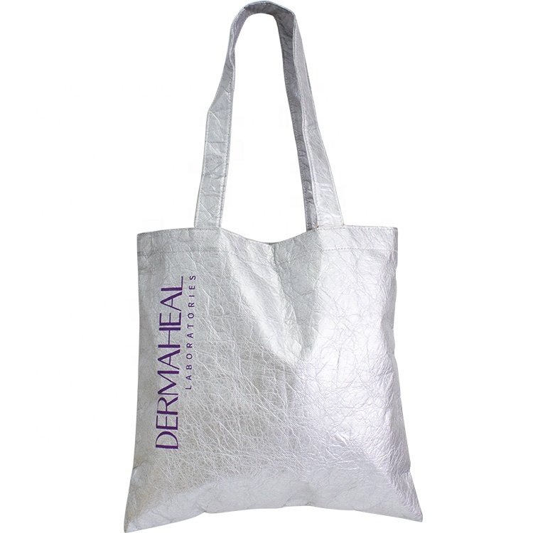 Customized tyvek tote shopping bag with logo printing