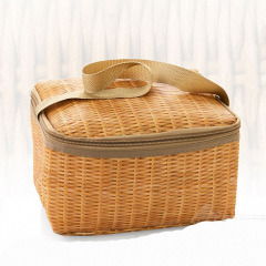 Bamboo Basket Handle Cooler / Grocery Bag