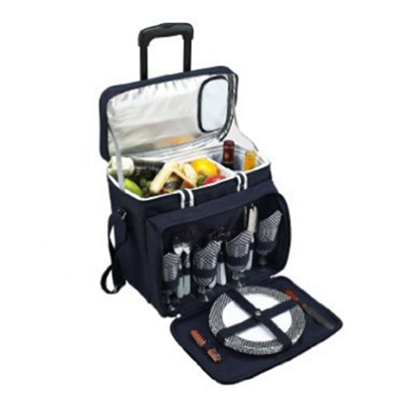 Basket Trolley Cooler Bag with Zipped Access to The Insulating Basket