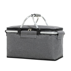Reusable Lunch Tote Box Cooler Eco-Friendly Cooler / Grocery Bag with Stainless Handle