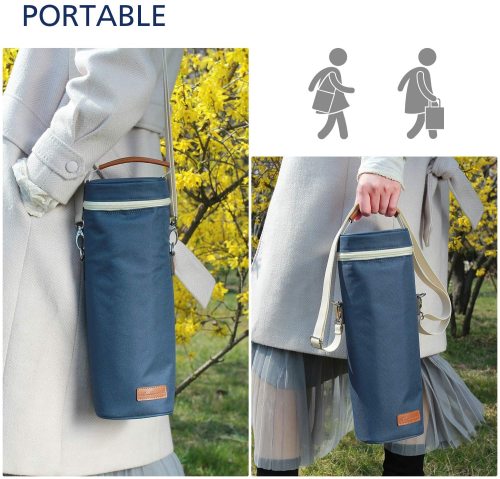 Insulated Wine Bottle Wine Tote Carrier Cooler Bag With Logo Custom