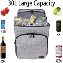 30L Large Capacity Polyester Waterproof Cooler / Grocery Bag
