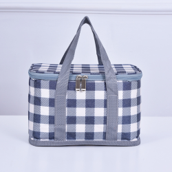 Grid Pattern Style Non-woven Food Cooler / Grocery Bag