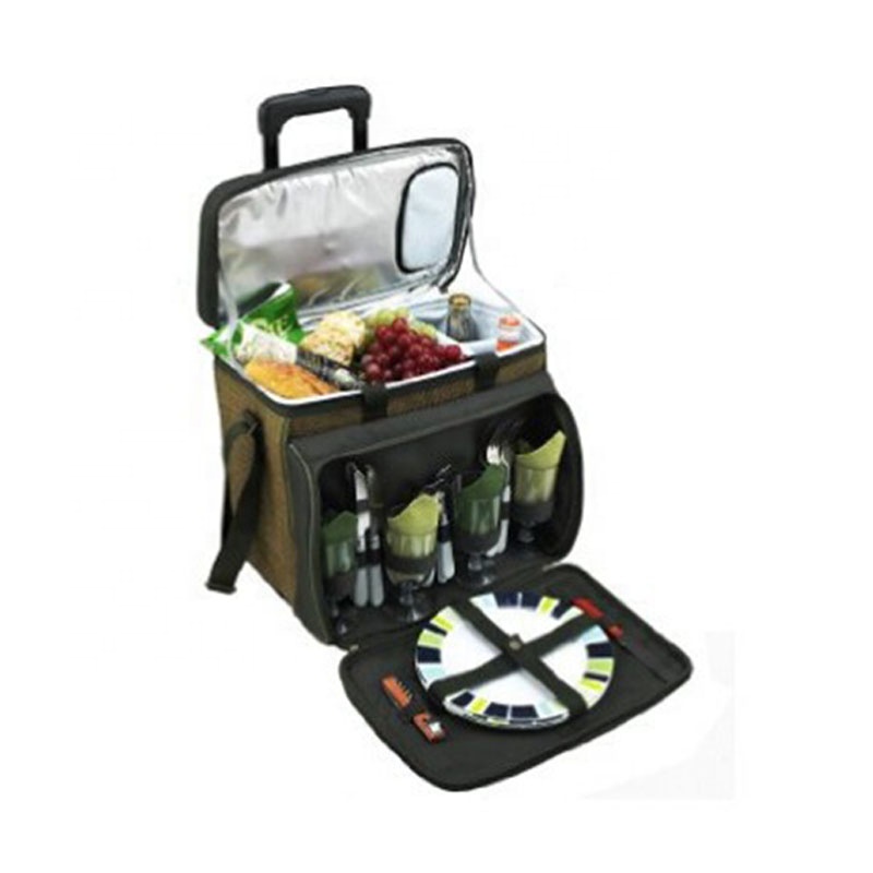 Basket Trolley Cooler Bag with Zipped Access to The Insulating Basket