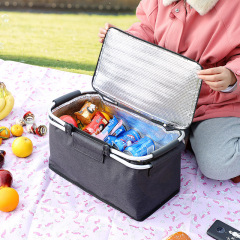 Reusable Lunch Tote Box Cooler Eco-Friendly Cooler / Grocery Bag with Stainless Handle