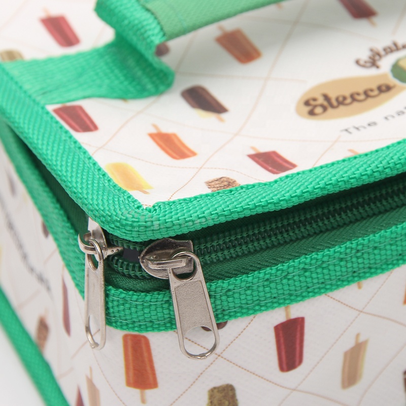 Fabric Insulated Ice Cream Cooler Bag with Handle