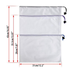 rPET Washable Nylon Mesh Drawstring Shopping Bags