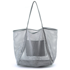 rPET Women's Shoulder Handbag Mesh Beach Shopping Bags