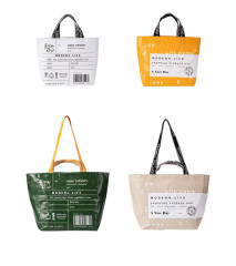 Reusable Foldable rPET Eco PP Woven Shopping Bags