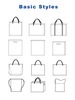 Custom Logo Printing Shopping Tote Shoulder Bags