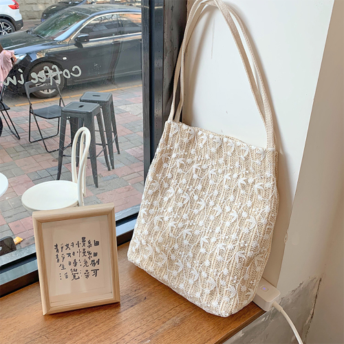 Recycled Creamy-White Plain Printed Fabric Bag Canvas Cotton Tote Bag