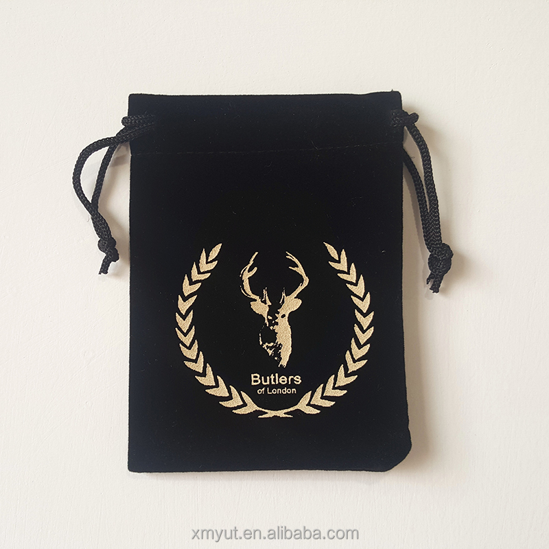 Custom Printed Velvet Pouch Logo Gift Drawstring Recyclable