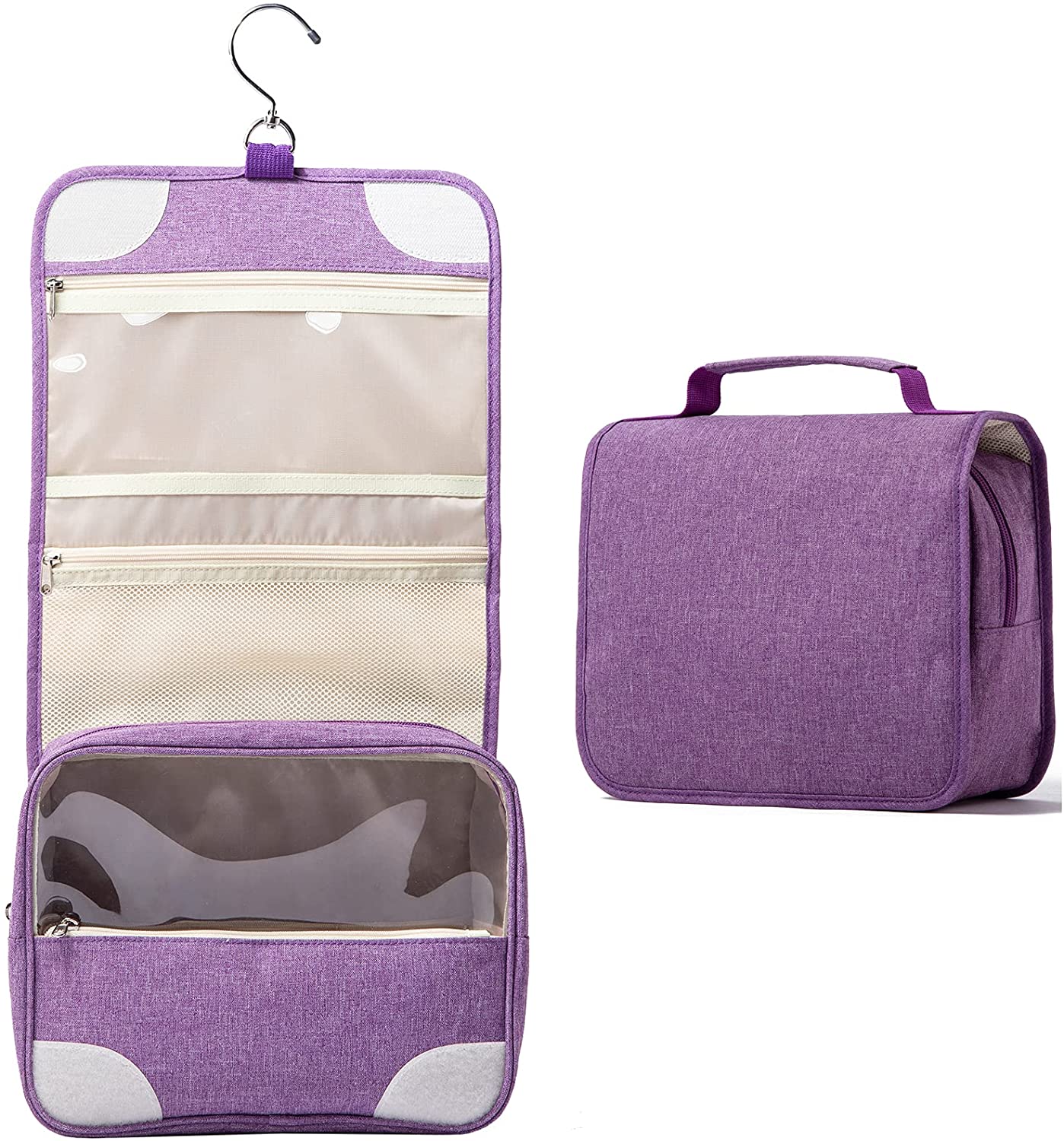 Hanging Toiletry Bag with Metal Hook Large Cosmetic Bag