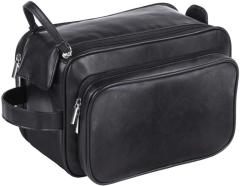 Large Leather Men or Women Travel Cosmetics Bag