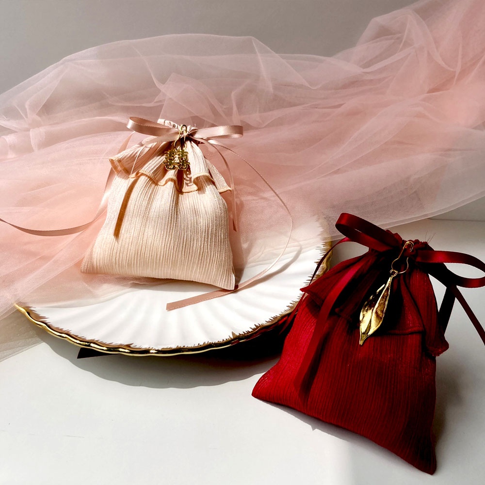 Velvet Bag Ribbon Pendant Wedding