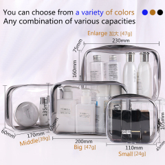 Custom Clear PVC Custom Makeup Bag Transparent Small Zipper