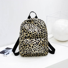 New Arrival Leopard-Print Velvet Backpack